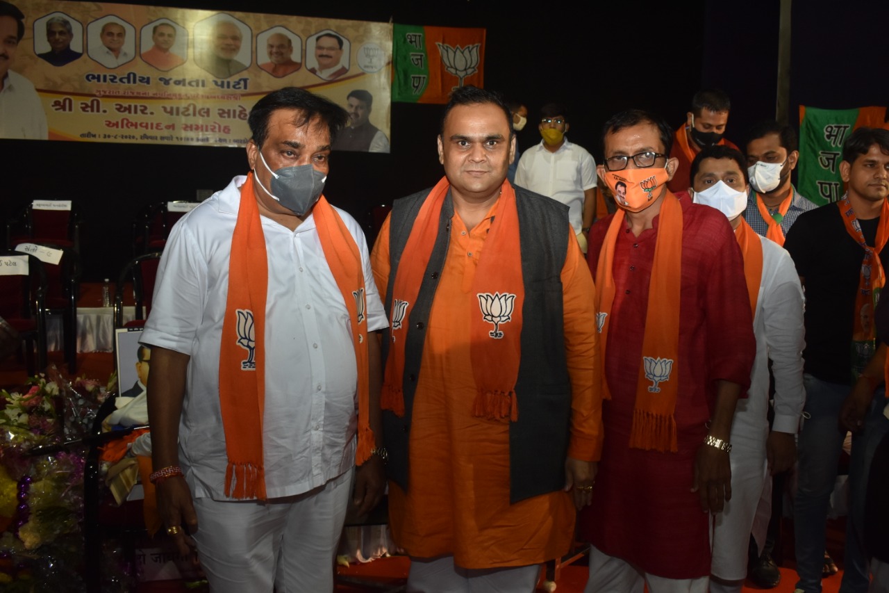 નવ નિયુક્ત ગુજરાત પ્રદેશ ભાજપા પ્રમુખશ્રી સી. આર. પાટીલજીનું સુરત જિલ્લામાં સન્માન સમારોહ