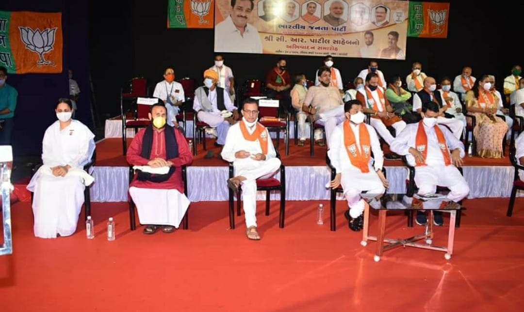 નવ નિયુક્ત ગુજરાત પ્રદેશ ભાજપા પ્રમુખશ્રી સી. આર. પાટીલજીનું સુરત જિલ્લામાં સન્માન સમારોહ