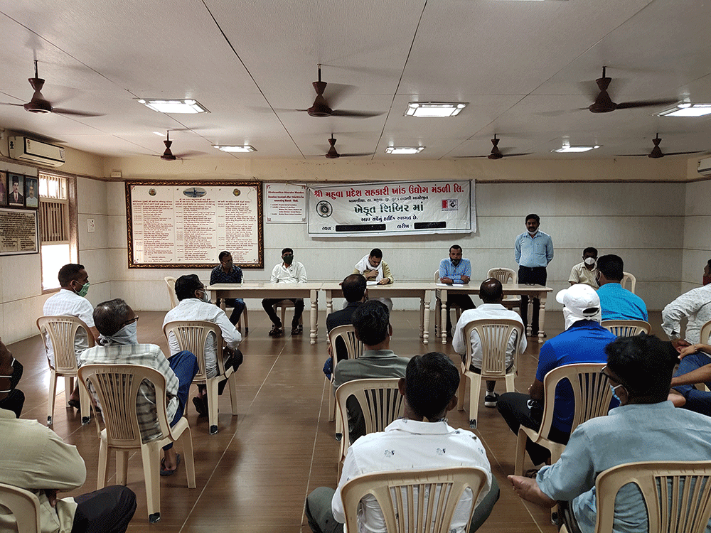 મહુવા સુગર ના મહુવા ઝોન ના ગામો માં ખેડુત શિબિર. 2020